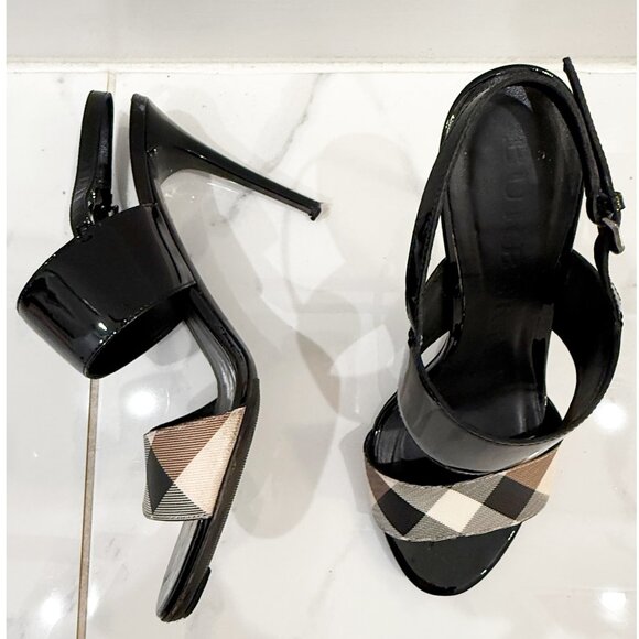 burberrry nova wide stripes powick 100 sandal EUR 37/US 7 - Picture 1 of 12